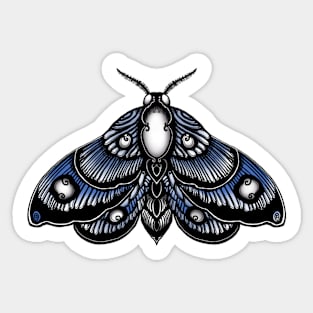 Blue Emperor Moth Sticker